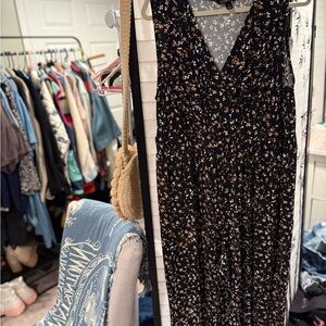 Floral Black Sleeveless jumpsuit 41 hawthorn size 2x